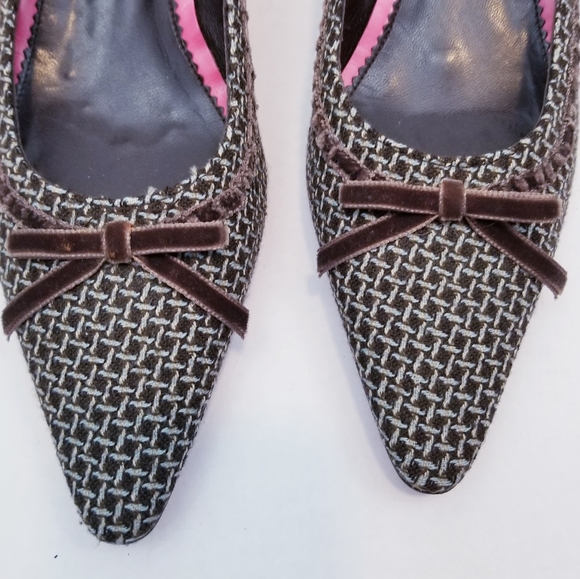 Boden Tweed Textured Kitten Heel Pumps, Size 8 - Picture 9 of 14